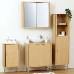 5five Meuble de salle de bain 1 porte, Beige