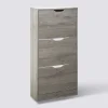 5five Meuble range-chaussures 3 tiroirs, Effet chêne gris