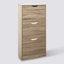 5five Meuble range-chaussures 3 tiroirs, Effet chêne naturel