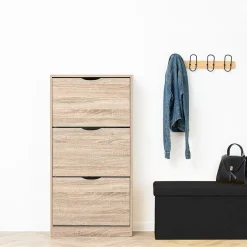 5five Meuble range-chaussures 3 tiroirs, Effet chêne naturel