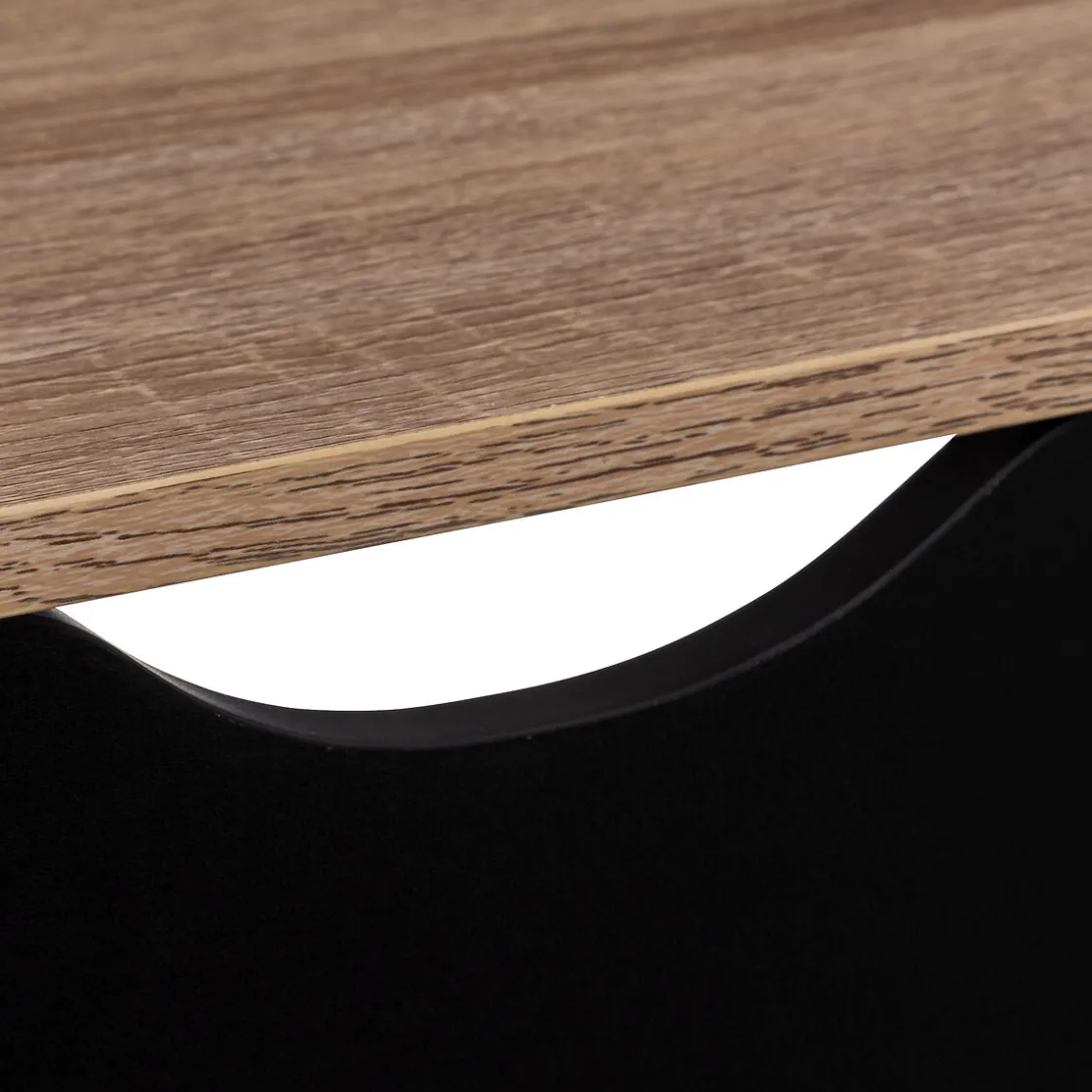 5five Meuble range-chaussures 3 tiroirs, Noir/Effet chêne