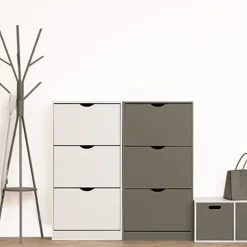 5five Meuble range-chaussures 3 tiroirs, Blanc