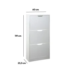 5five Meuble range-chaussures 3 tiroirs, Blanc