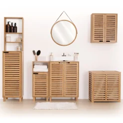 5five Meuble étagère 1 porte, Bambou