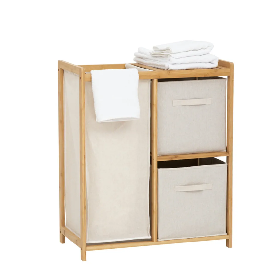 5five Meuble étagère avec panier et 2 paniers, Bambou