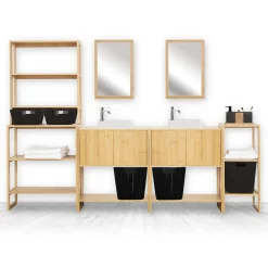 5five Meuble vasque 2 portes, Bambou