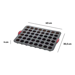 5five Moule 48 cannelés silicone- Noir,rouge