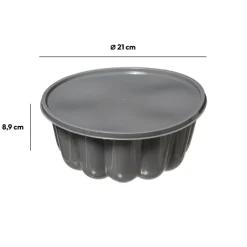 5five Moule à charlotte 21cm silicone, Gris