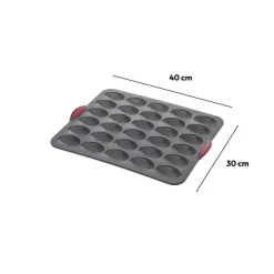 5five Moule 30 madeleines silicone- Noir,rouge