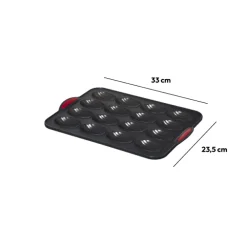 5five Moule 16 madeleines silicone- Noir,rouge
