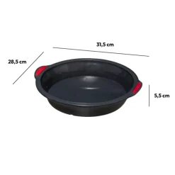 5five Moule à manqué silicone 25cm- Noir,rouge
