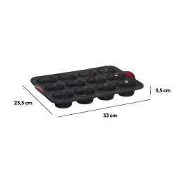 5five Moule 12 muffins silicone - Noir