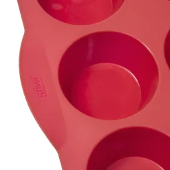 5five Moule 12 muffins silicone- Rouge