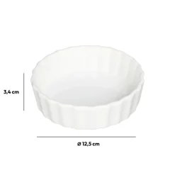 5five Moule à tartelette céramique 12,5cm, Blanc