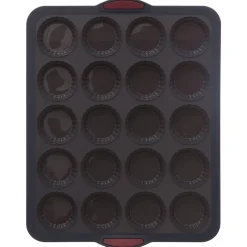 5five Moule 20 tartelettes silicone - Noir, rouge