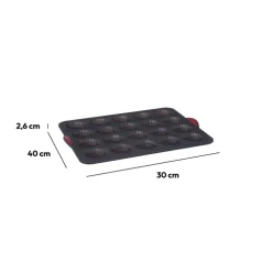 5five Moule 20 tartelettes silicone - Noir, rouge