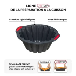 5five Moule Charlotte silicone- Noir,rouge