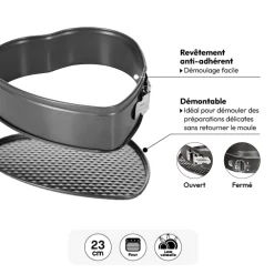 5five Moule coeur démontable métal, 24cm