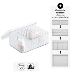 5five Organisateur 3 compartiments, Transparent
