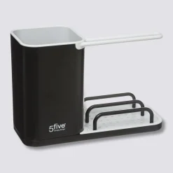 5five Organiseur d'évier 4en1, Noir