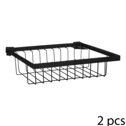 5five Organiseur d'évier égouttoir en métal, Noir