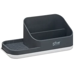 5five Organiseur évier avec distributeur 300ml, Gris
