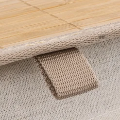 5five Panier à linge 60L - Bambou, Noir