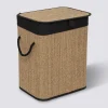 5five Panier à linge 60L, Bambou et noir