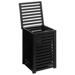 5five Panier à linge 65L, Bambou noir