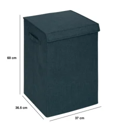 5five Panier à linge 74L, Bleu pétrole