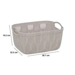 5five Panier à linge, l.28,7 cm, Beige