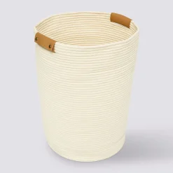 5five Panier à linge 80L, Ivoire