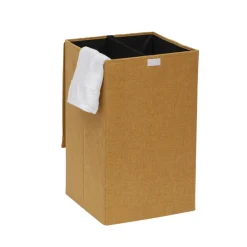 5five Panier à linge 74L, Jaune moutarde