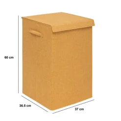 5five Panier à linge 74L, Jaune moutarde