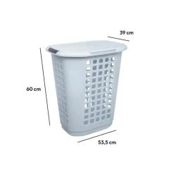 5five Panier à linge plastique 63L, Blanc