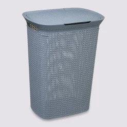 5five Panier à linge plastique 57L, Gris