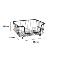 5five Panier en métal empilable, Moyen format