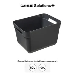 5five Panier en plastique grand modèle, Gris