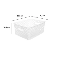 5five Panier en plastique 4L, Blanc