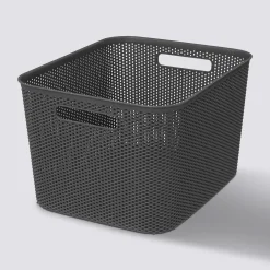 5five Panier en plastique 19L, Gris anthracite