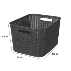 5five Panier en plastique 19L, Gris anthracite