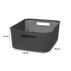 5five Panier en plastique 11L, Gris anthracite