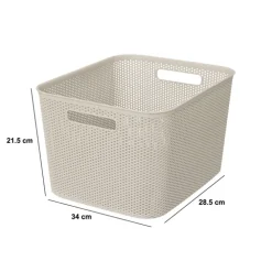 5five Panier en plastique 19L, Lin