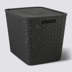 5five Panier en plastique 28L, Noir