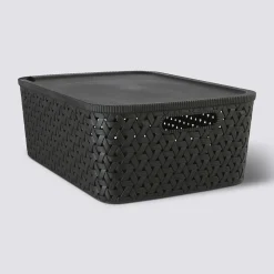 5five Panier en plastique 15L, Noir