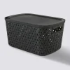 5five Panier en plastique 6,7L, Noir