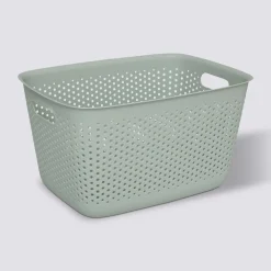 5five Panier en plastique 17L, Sauge