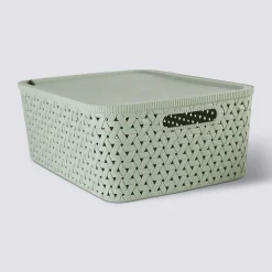 5five Panier en plastique 15L, Sauge