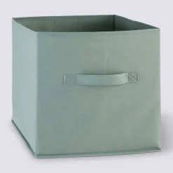 5five Panier tissu lanière 31x31 cm, Vert céladon