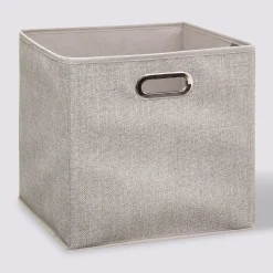 5five Panier tissu 31x31 cm, Beige chiné